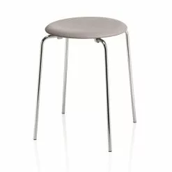 Fritz Hansen Dot Hocker, Lavagrau / Chrom