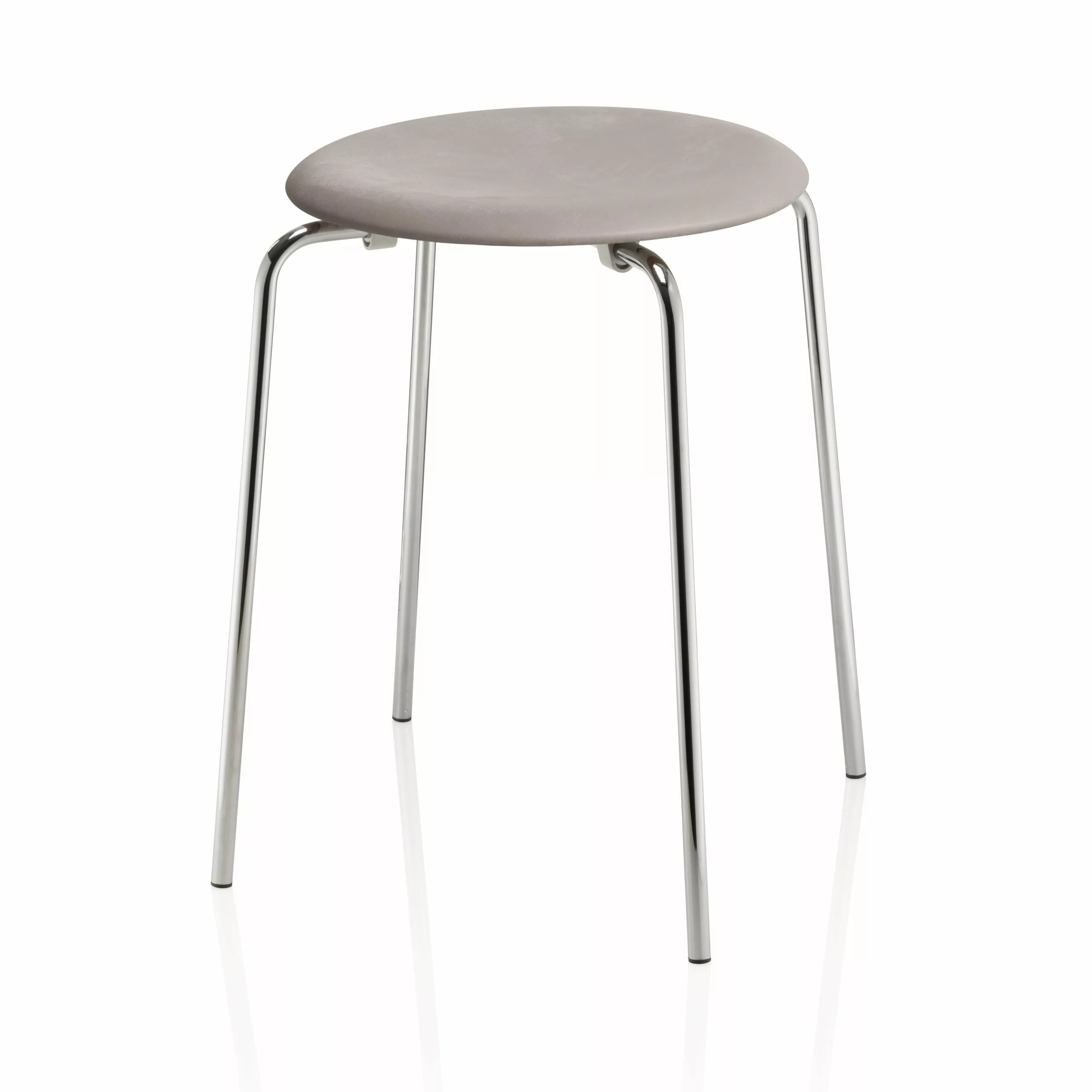 Fritz Hansen Dot Hocker, Lavagrau / Chrom 1 Fritz Hansen Dot Hocker, Lavagrau / Chrom
