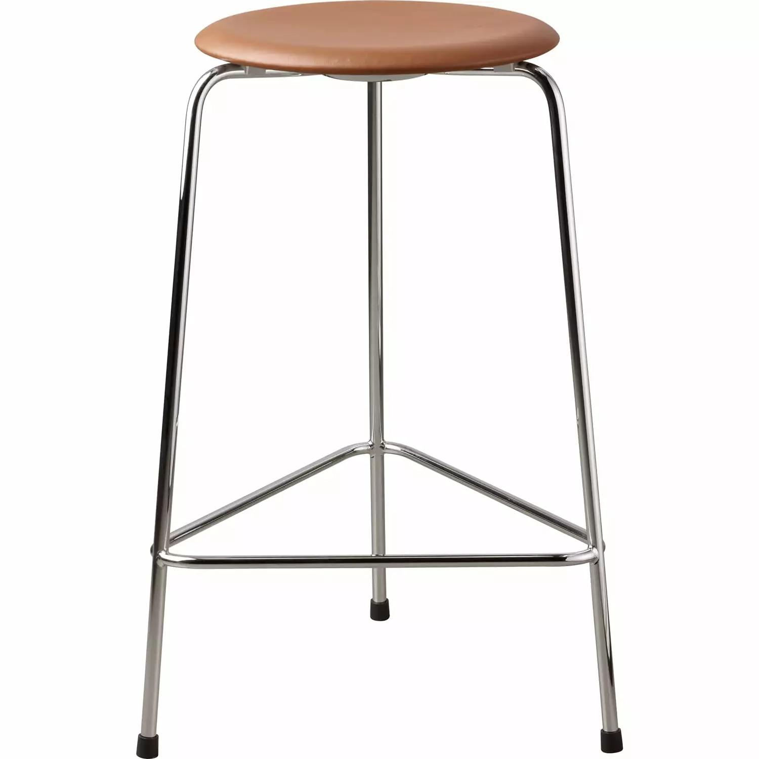 Fritz Hansen High Dot Barhocker, Walnussfarben / Chrom 1 Fritz Hansen High Dot Barhocker, Walnussfarben / Chrom