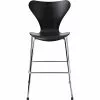 Fritz Hansen Series 7 Kinderstuhl, Schwarz / Chrom