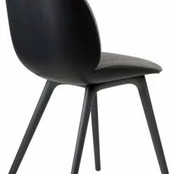 Gubi Beetle Stuhl Gepolstert Vorderseite / Kunststoffbasis, Remix 3 152 9 Gubi Beetle Stuhl Gepolstert Vorderseite / Kunststoffbasis, Remix 3 152 -Cozy Living gubi beetle dining chair black plastic 1