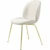 Gubi Beetle Dining Chair, Brass, PG2, Li.Bouclé 001