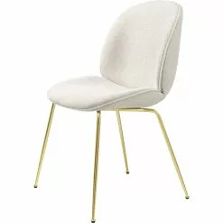 Gubi Beetle Dining Chair, Brass, PG2, Li.Bouclé 001