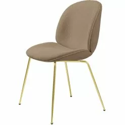 Gubi Beetle Dining Chair, Brass, PG2, Li.Bouclé 003
