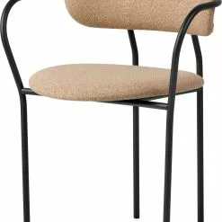Gubi Coco Esszimmerstuhl Gepolstert Mit Armlehne, Around Bouclé 004 -Cozy Living gubi beetle dining chair front matt black 56 scaled