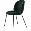 Gubi Beetle Stuhl Black / Velvet, Dark Green