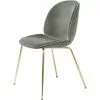 Gubi Beetle Stuhl Brass / Eros, Pastel Green