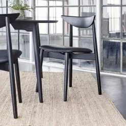 Haslev Symphony Stuhl, Schwarz Ledersitz, Schwarz Gebeizte Eiche 6 Haslev Symphony Stuhl, Schwarz Ledersitz, Schwarz Gebeizte Eiche -Cozy Living haslev chair 02 black stain lacquered oak black leather 4