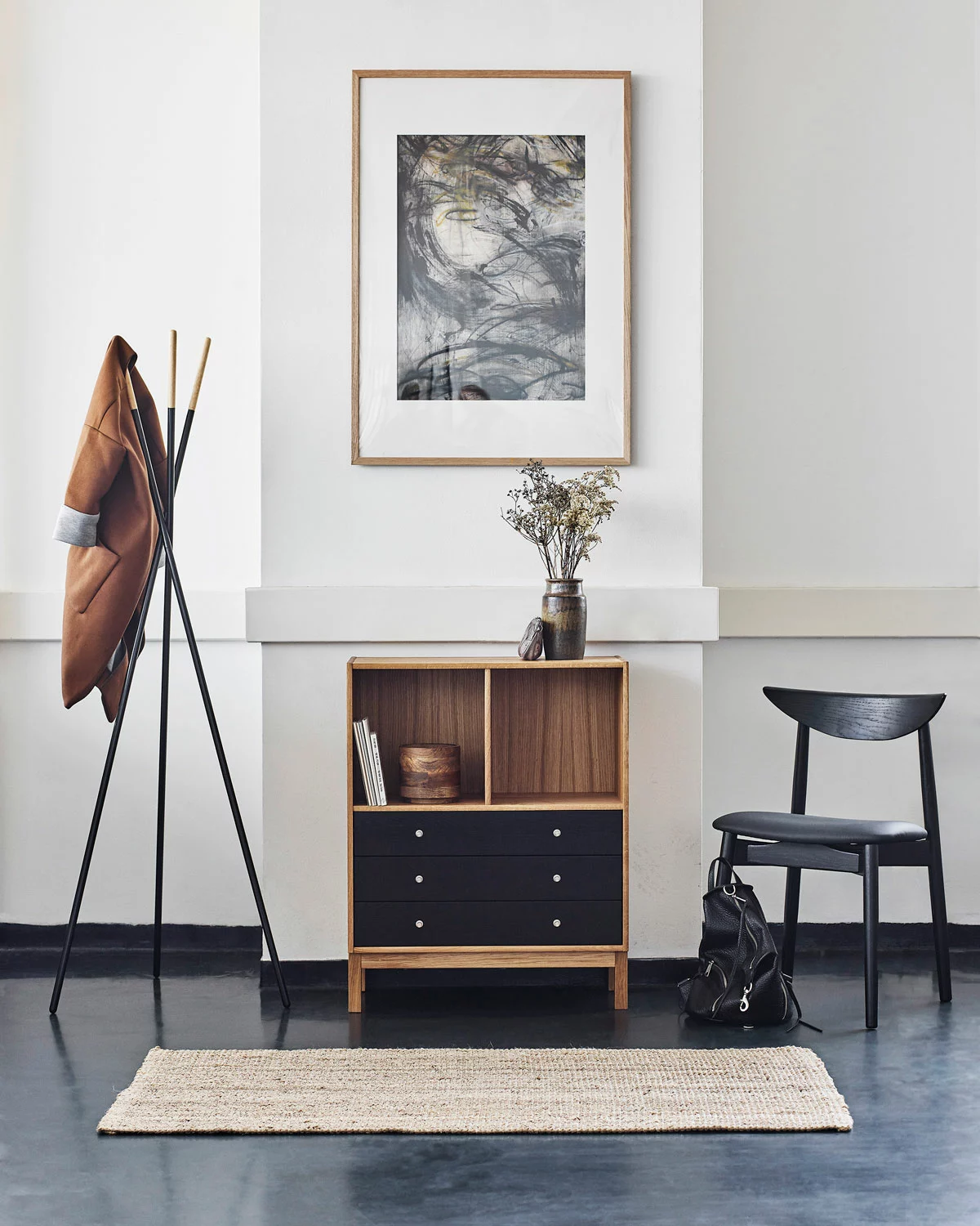 Haslev Symphony Stuhl, Schwarz Ledersitz, Schwarz Gebeizte Eiche 4 Haslev Symphony Stuhl, Schwarz Ledersitz, Schwarz Gebeizte Eiche – Bild 4