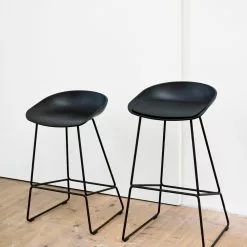 Hay AAS 38 Barhocker Hoch, Schwarzes Gestell / Schwarz -Cozy Living hay aas 38 barhocker hoch schwarzes gestell 7