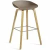 Hay AAS 32 Barhocker Hoch, Mit Wasserlack Behandelte Eiche / Khaki