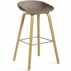 Hay AAS 32 Barhocker Hoch, Mit Wasserlack Behandelte Eiche / Khaki