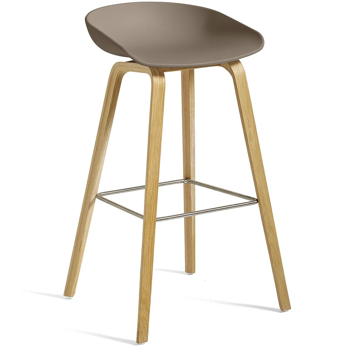 Hay AAS 32 Barhocker Hoch, Mit Wasserlack Behandelte Eiche / Khaki 1 Hay AAS 32 Barhocker Hoch, Mit Wasserlack Behandelte Eiche / Khaki