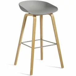 Hay AAS 32 Barhocker Hoch, Mit Wasserlack Behandelte Eiche / Concrete