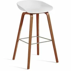 Hay AAS 32 Barhocker Hoch, Mit Lack Auf Wasserbasis Lackiert Walnussholz / Weiß