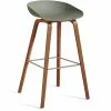 Hay AAS 32 Barhocker Hoch, Mit Lack Auf Wasserbasis Lackiert Walnussholz / Dusty Green
