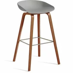 Hay AAS 32 Barhocker Hoch, Mit Lack Auf Wasserbasis Lackiert Walnussholz / Concrete