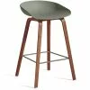 Hay AAS 32 Barhocker Niedrig, Mit Lack Auf Wasserbasis Lackiert Walnussholz / Dusty Green