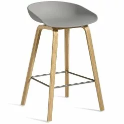 Hay AAS 32 Barhocker Niedrig, Mit Wasserlack Behandelte Eiche / Beton