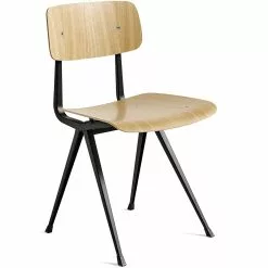 Hay Result Stuhl, Schwarz / Eiche, Wasserbasierter Lack