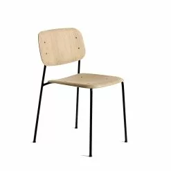 Hay Soft Edge 10 Stuhl Wasserbasiert Lack, Sitz Eiche / Schwarze Beine