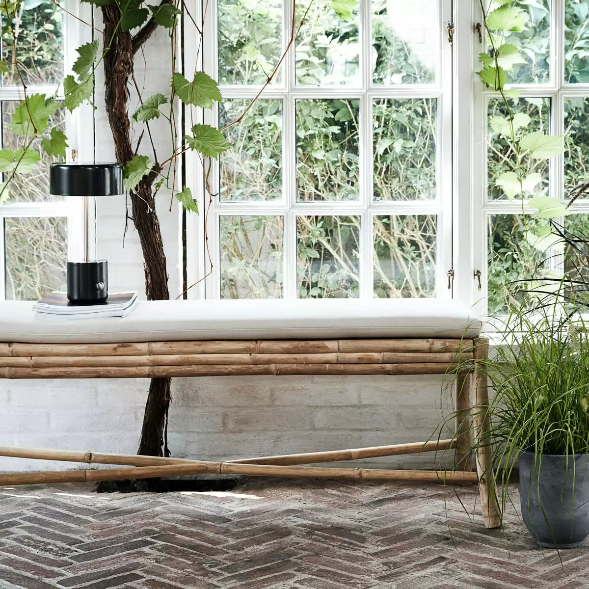 House Doctor Sedeo Bank Mit Kissen 130x38 Cm, Natur 2 House Doctor Sedeo Bank Mit Kissen 130x38 Cm, Natur – Bild 2