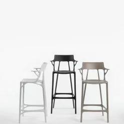 Kartell A.I. Barhocker Recycelt 65 Cm, Grau -Cozy Living kartell ai bar stool recycled 25 scaled