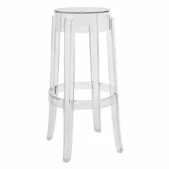 Kartell Charles Ghost-Barhocker 75 Cm, Kristall