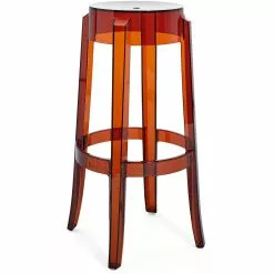 Kartell Charles Ghost Barhocker 75 Cm, Bernsteingelb