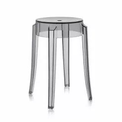 Kartell Charles Ghost Hocker, Dunkelgrau