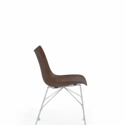 Kartell P/Wood Stuhl, Dunkles Holz / Chrom -Cozy Living kartell p holz stuhl 6