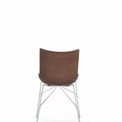 Kartell P/Wood Stuhl, Dunkles Holz / Chrom -Cozy Living kartell p holz stuhl 7