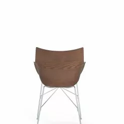 Kartell Q/Wood Stuhl, Dunkles Holz / Schwarz / Chrom -Cozy Living kartell q wood stuhl 10