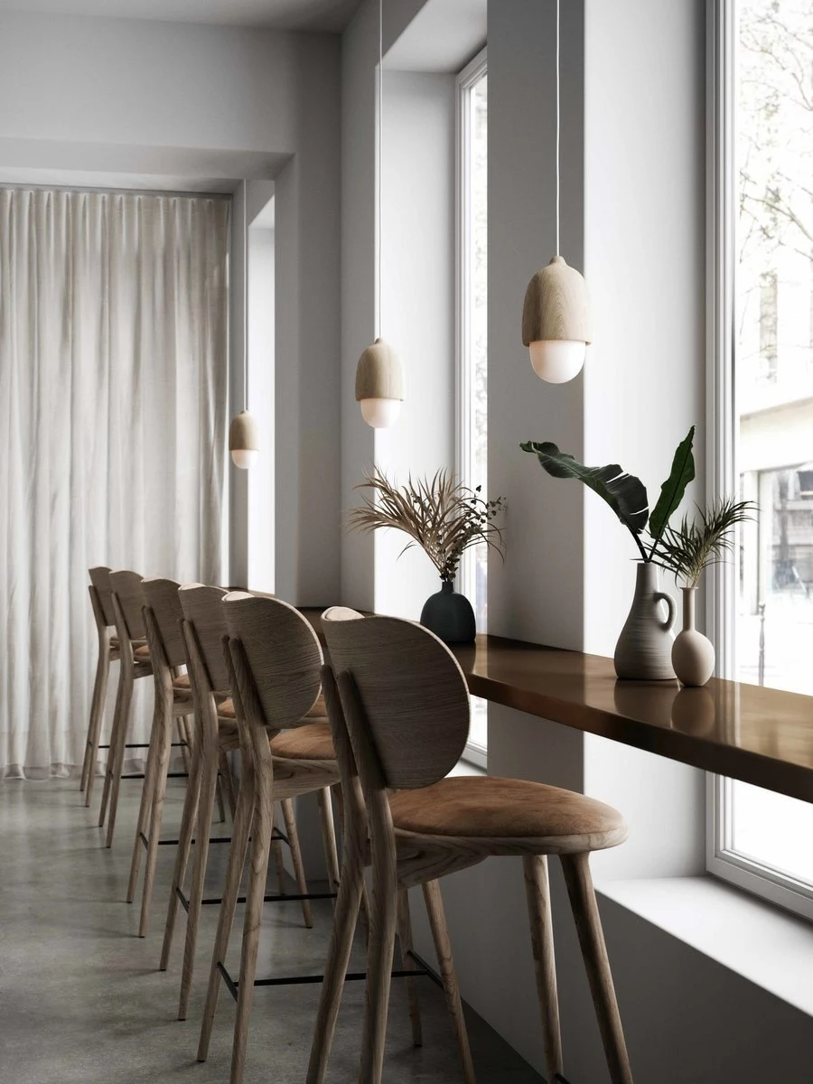 Mater The High Stool Backrest Barstuhl, Matt Lackierte Eiche 3 Mater The High Stool Backrest Barstuhl, Matt Lackierte Eiche – Bild 3