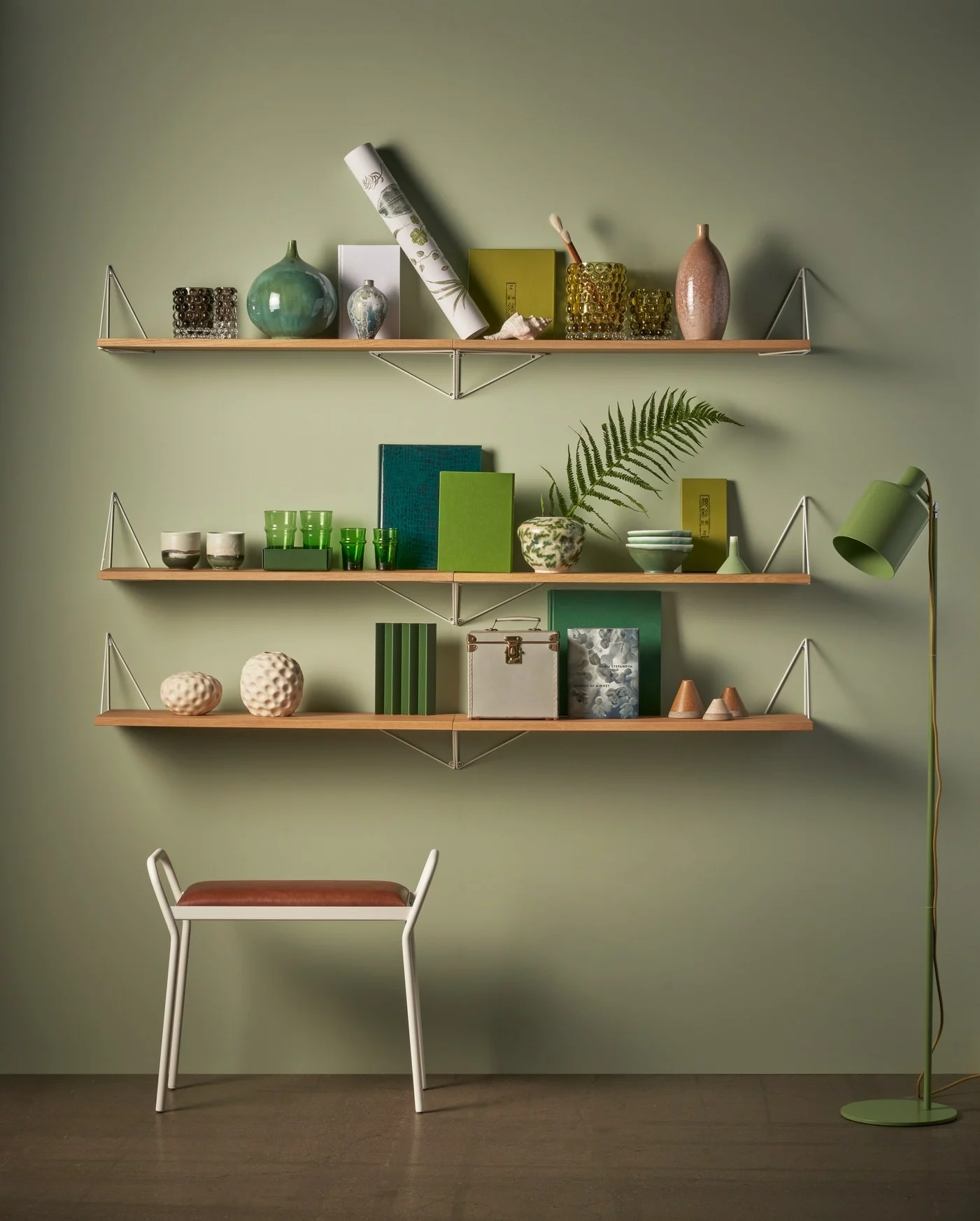 Maze Anyone Hocker, Weiß/Vintage Cognac 6 Maze Anyone Hocker, Weiß/Vintage Cognac – Bild 6