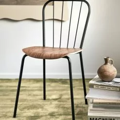 Maze Same Esszimmerstuhl, Schwarz/Walnussfarben -Cozy Living maze same dining chair 15