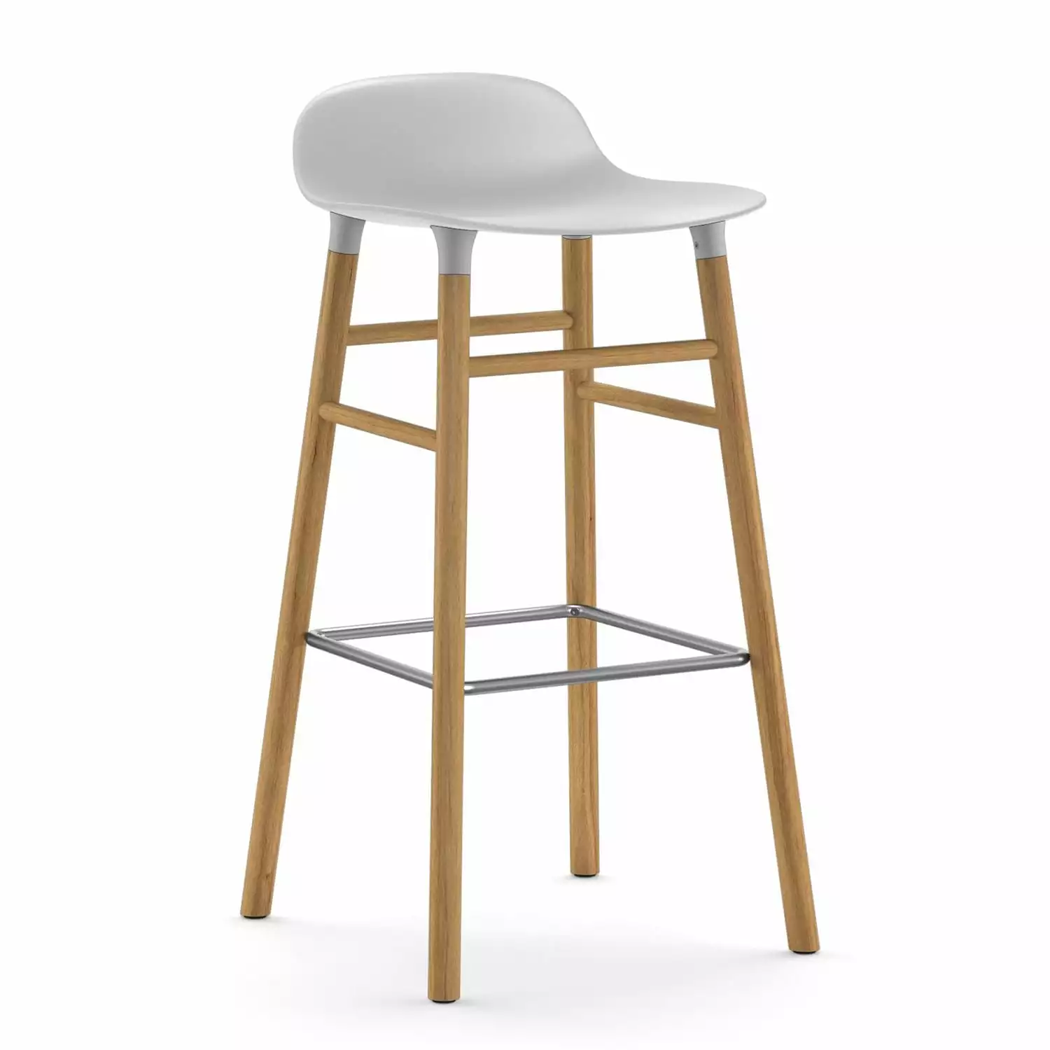 Normann Copenhagen Form Barhocker 65cm, Weiß/Eiche 5 Normann Copenhagen Form Barhocker 65cm, Weiß/Eiche – Bild 5