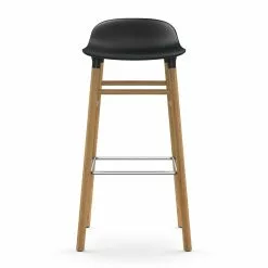 Normann Copenhagen Form Barhocker 75cm, Schwarz/Eiche