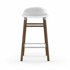 Normann Copenhagen Form Barhocker 65cm, Weiß/Walnuss