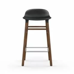 Normann Copenhagen Form Barhocker 65cm, Schwarz/Walnuss