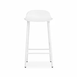 Normann Copenhagen Form Barhocker 65cm, Weiß/Stahl