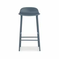 Normann Copenhagen Form Barhocker 65cm, Blau/Stahl