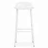 Normann Copenhagen Form Barhocker 75cm, Weiß/Stahl