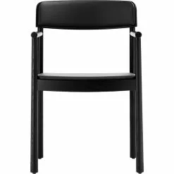 Normann Copenhagen Timb Lehnstuhl, Ultra Leather, Schwarz / Schwarz