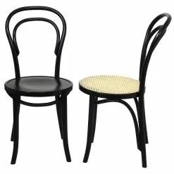 Paged No 14 Café Stuhl, Schwarz/ Furnier-Sitz 7 Paged No 14 Café Stuhl, Schwarz/ Furnier-Sitz -Cozy Living paged no 14 cafe stuhl schwarz 2