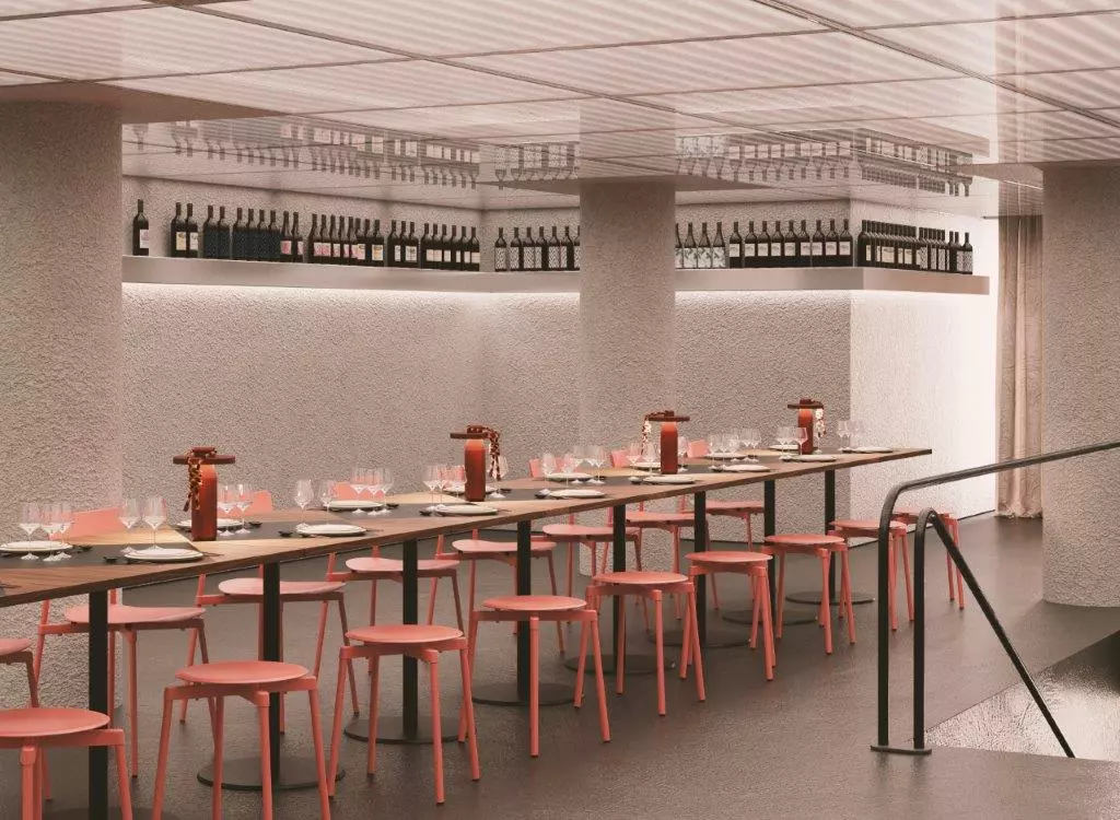 Petite Friture Fromme Hocker, Korallenfarben 2 Petite Friture Fromme Hocker, Korallenfarben – Bild 2